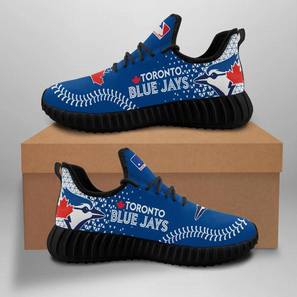 Men's Toronto Blue Jays Mesh Knit Sneakers/Shoes 005